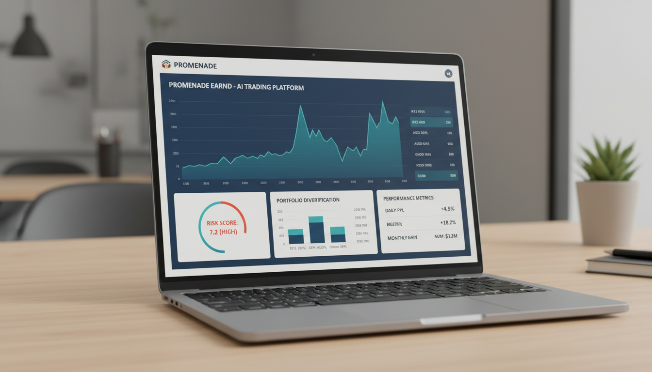 Laptop displaying financial analytics and detailed reports.