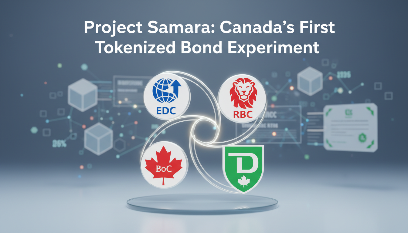 Graphic showing the collaboration between Canadian financial institutions involved in Project Samara.