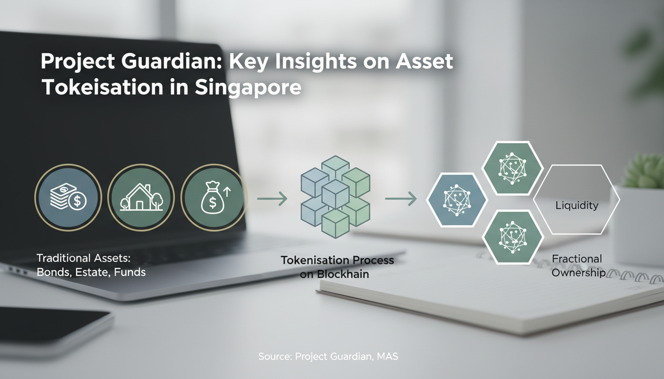 Diagram explaining the process of asset tokenisation and its benefits.