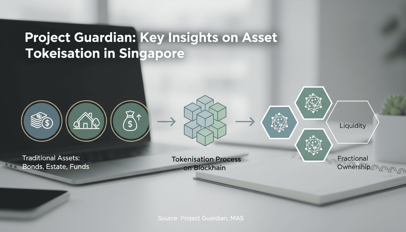 Diagram explaining the process of asset tokenisation and its benefits.