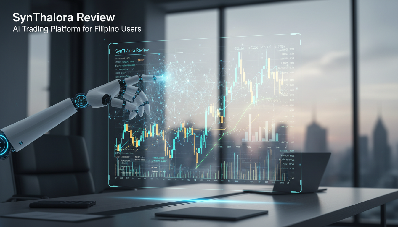Illustration showing AI and algorithmic trading processes with a futuristic trading interface