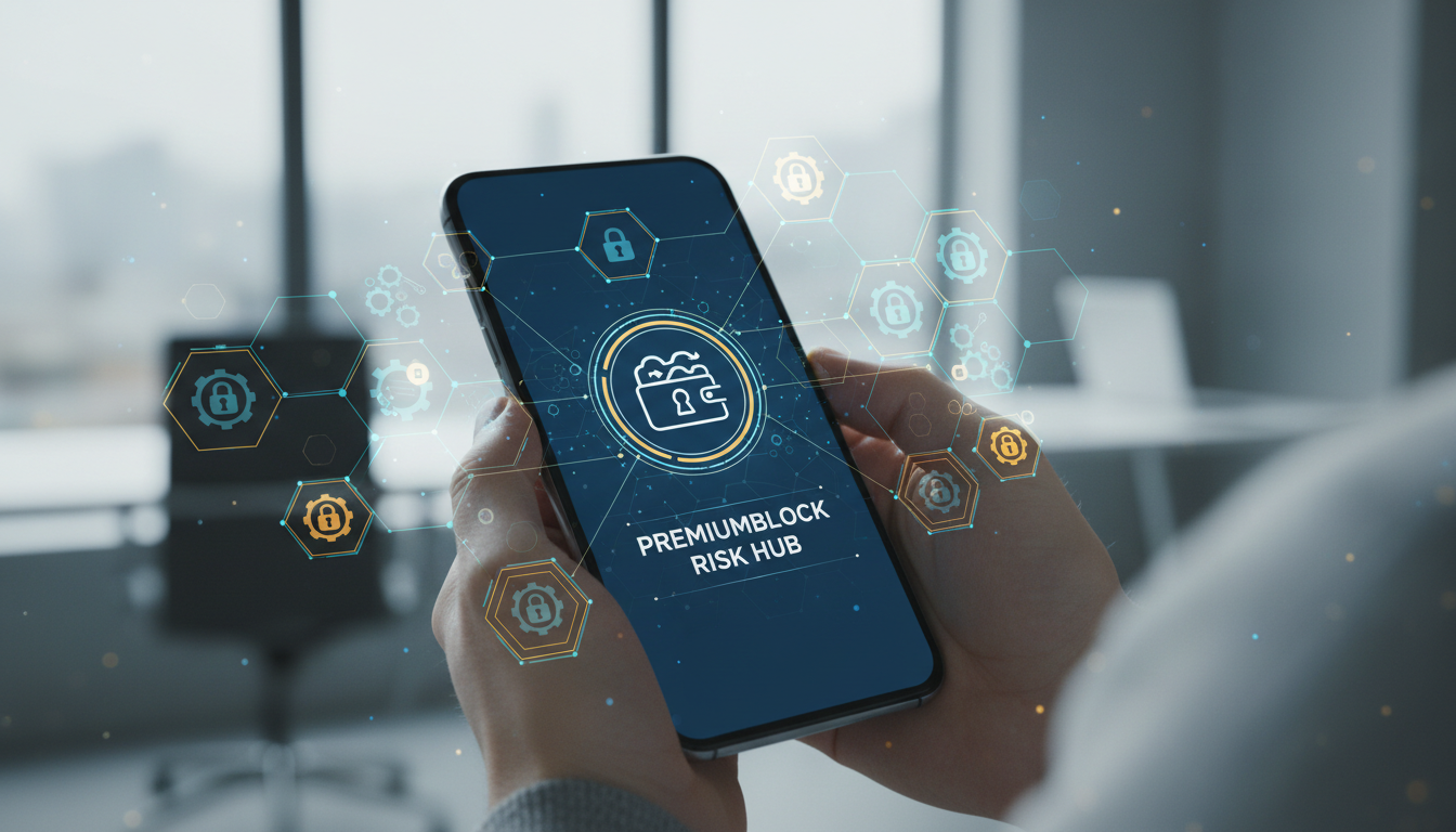 Illustration of a non-custodial crypto trading platform with a user interacting with a digital wallet.