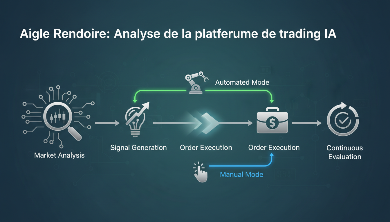 Illustration explaining the functionality of Aigle Rendoire, including automated and manual modes.