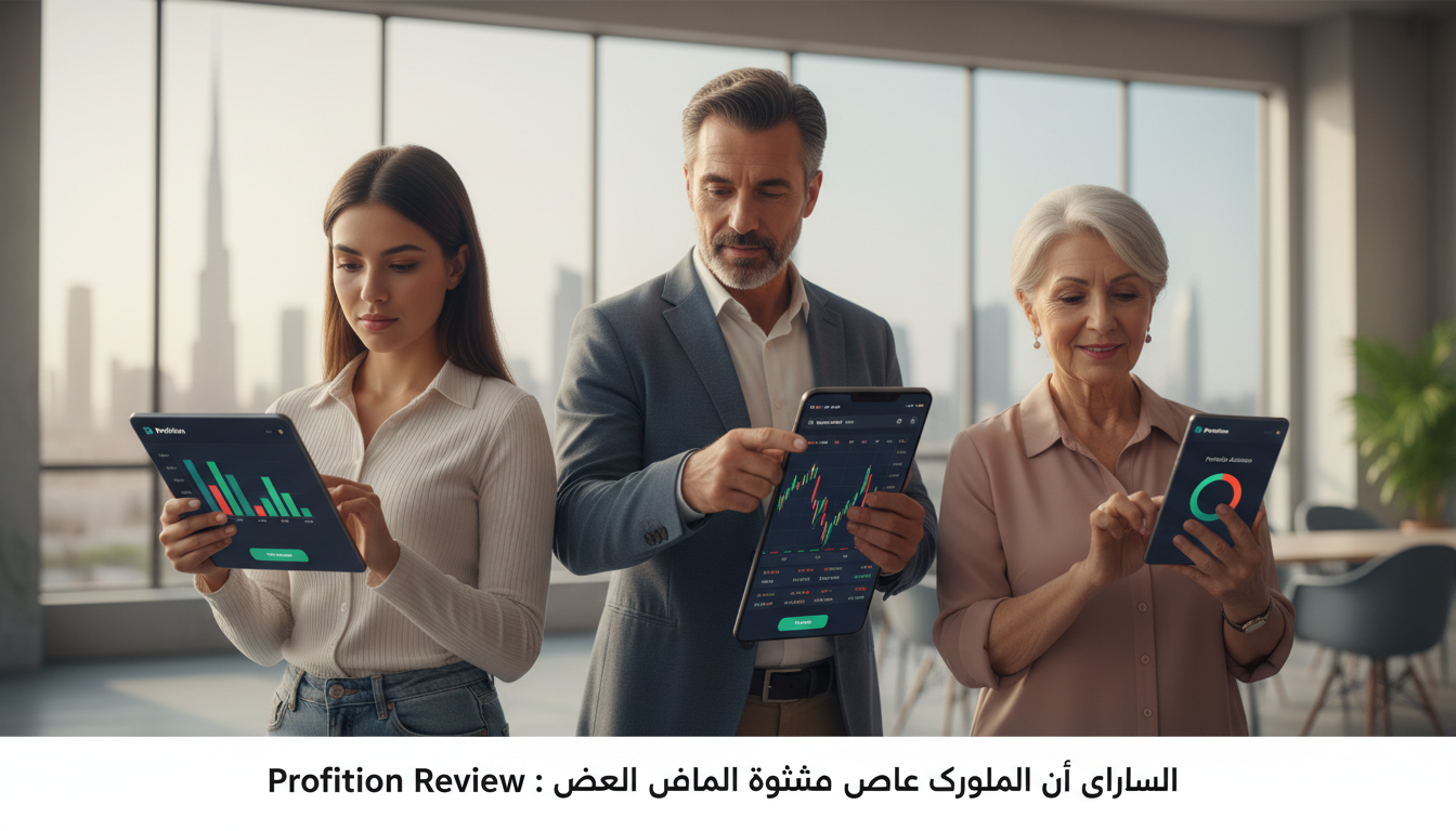 Diverse users interacting with a versatile trading platform on tablets and smartphones.